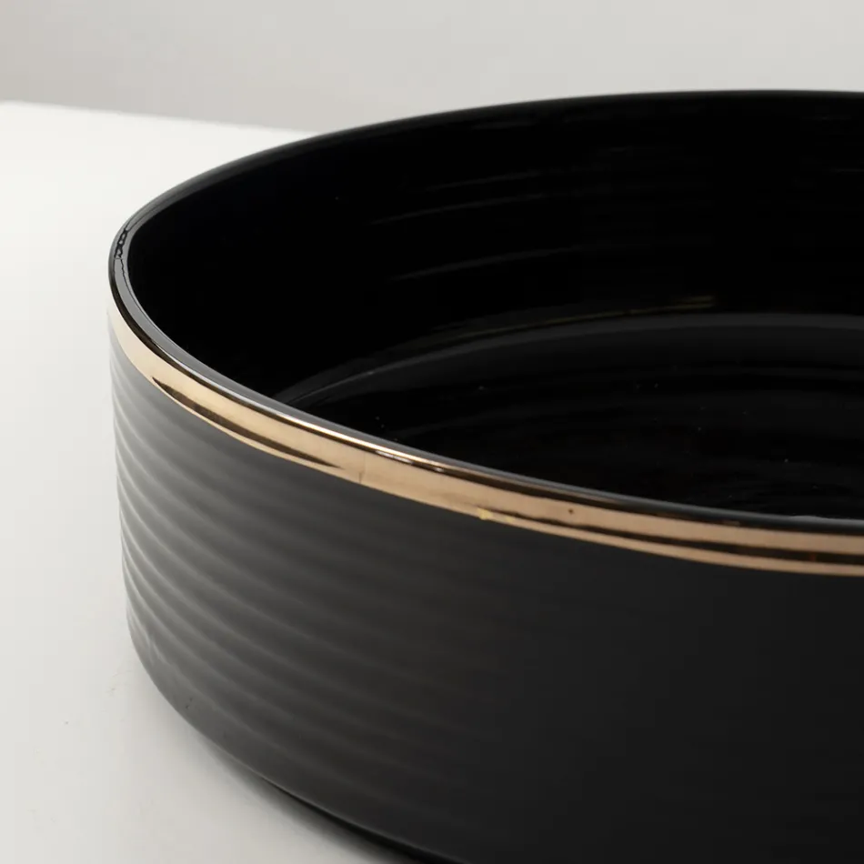 Dřez na kuchyňskou desku z porcelánu s lakovaným okrajem - Vibrace Viadurini