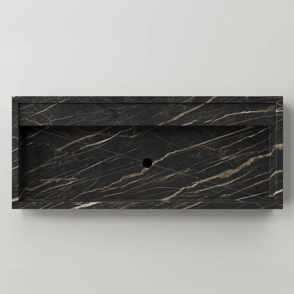 Umyvadlo na desku z porcelánové kameniny s mramorovým efektem Made in Italy - Cervia Viadurini