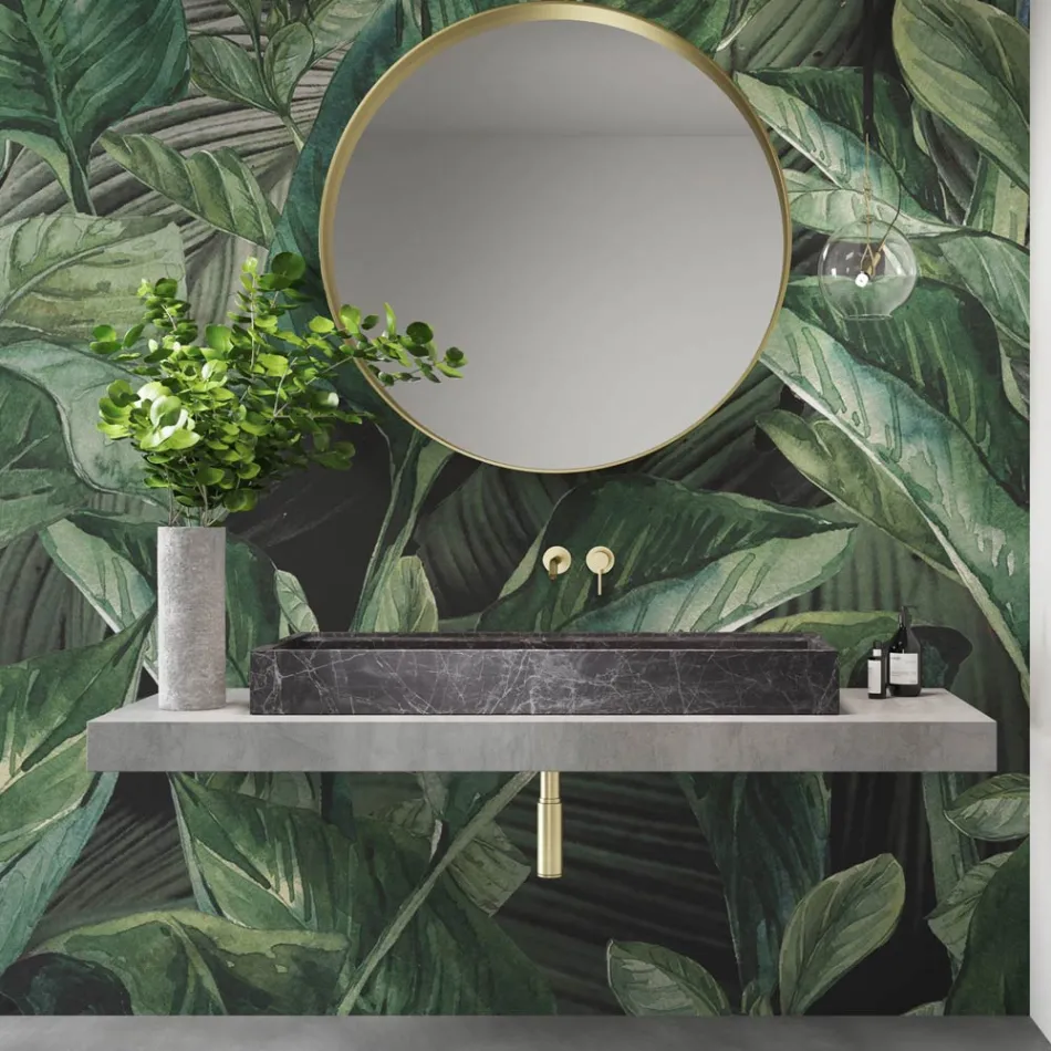 Umyvadlo na desku z porcelánové kameniny s mramorovým efektem Made in Italy - Cervia Viadurini