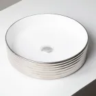 Umyvadlo na desku z vlnitého porcelánového kameniva vyrobeného v Itálii - Vibrazione Viadurini