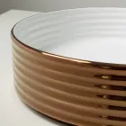 Umyvadlo na desku z vlnitého porcelánového kameniva vyrobeného v Itálii - Vibrazione Viadurini