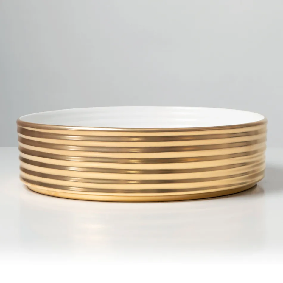 Umyvadlo na desku z vlnitého porcelánového kameniva vyrobeného v Itálii - Vibrazione Viadurini