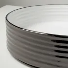 Umyvadlo na desku z vlnitého porcelánového kameniva vyrobeného v Itálii - Vibrazione Viadurini