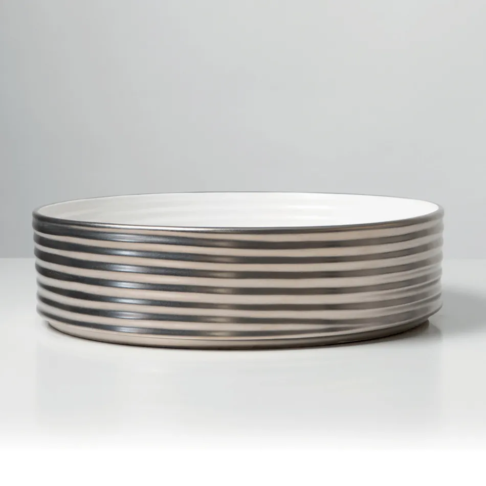 Umyvadlo na desku z vlnitého porcelánového kameniva vyrobeného v Itálii - Vibrazione Viadurini