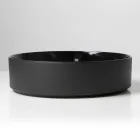 Ručně soustružené porcelánové umyvadlo na desku Halo vyrobené v Itálii Viadurini