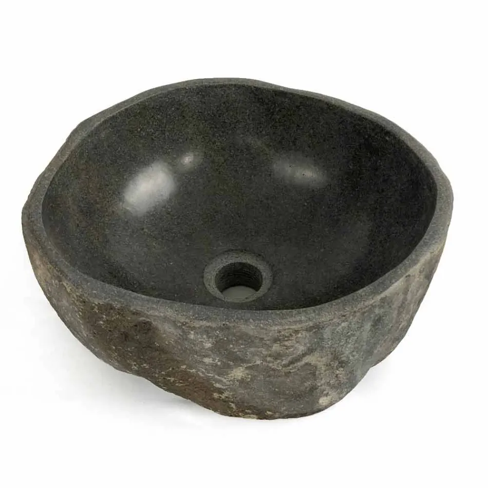 Umyvadlo na desku z přírodního říčního kamene Agra Viadurini