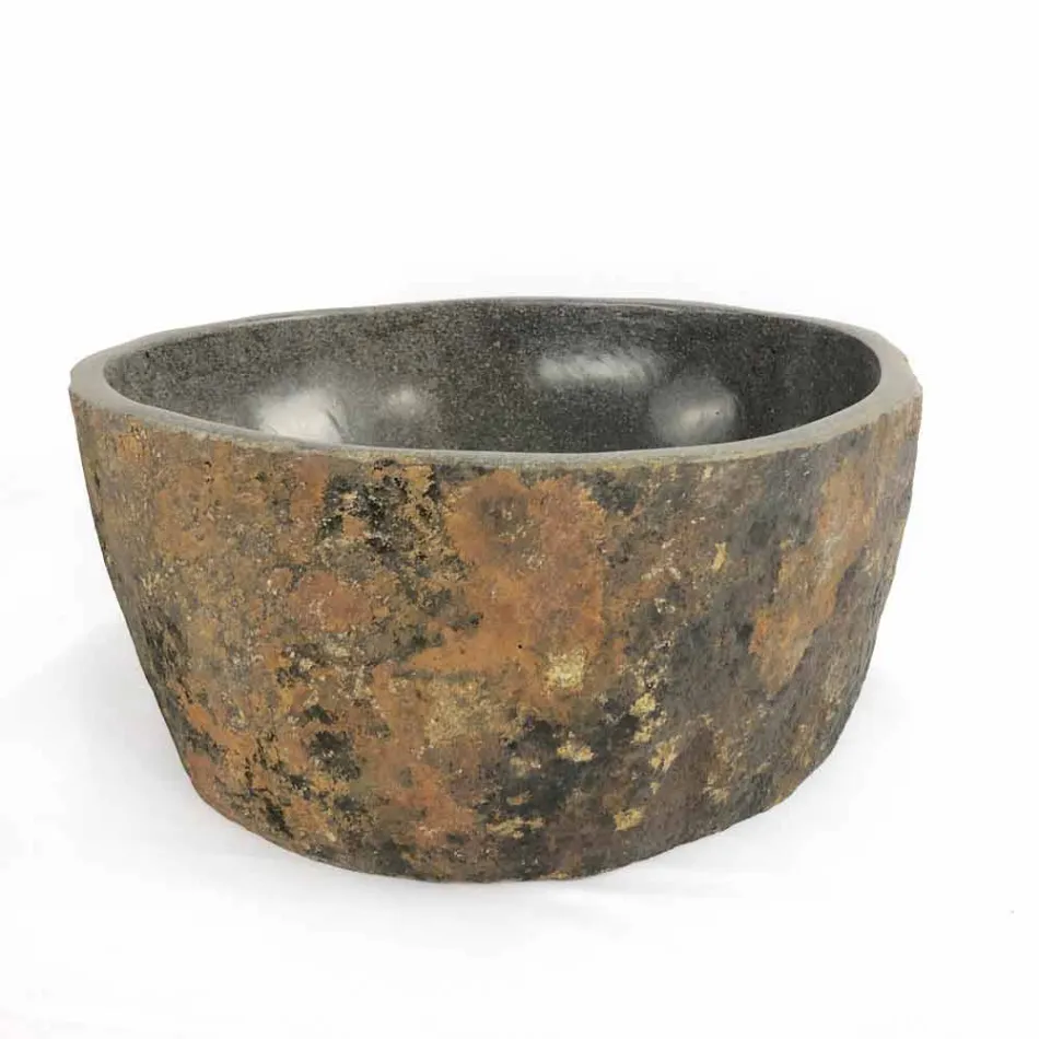 Umyvadlo na desku z přírodního říčního kamene Agra Viadurini