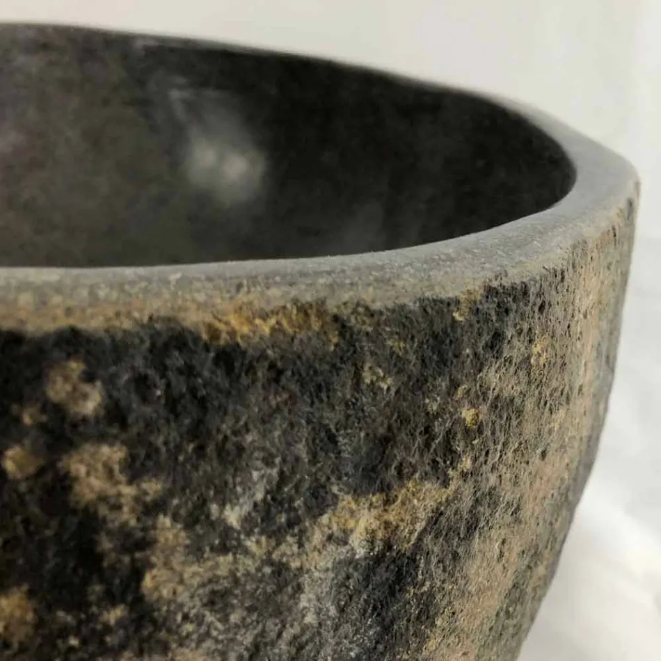 Umyvadlo na desku z přírodního říčního kamene Agra Viadurini