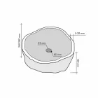 Umyvadlo na desku z přírodního říčního kamene Agra Viadurini