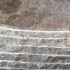 Ivy šedá kamenná deska umývadla, unikátní kus Viadurini