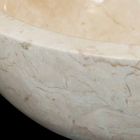 Levi bílý umývadlo z přírodního kamene, unikátní kus Viadurini