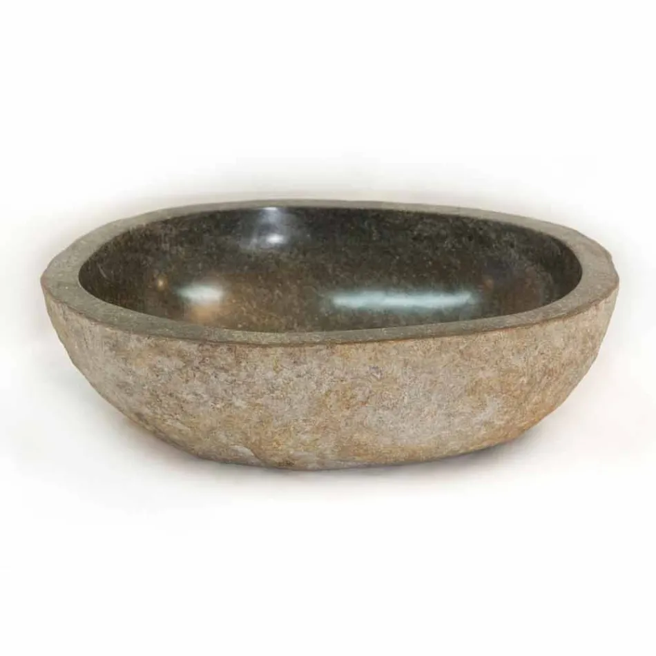 Kai umývadlo z přírodního kamene Kai, unikátní kus Viadurini