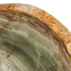 Umyvadlo na desku z kamene Leila onyx, jedinečný ručně vyrobený kus Viadurini