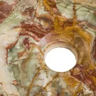 Umyvadlo na desku z kamene Leila onyx, jedinečný ručně vyrobený kus Viadurini