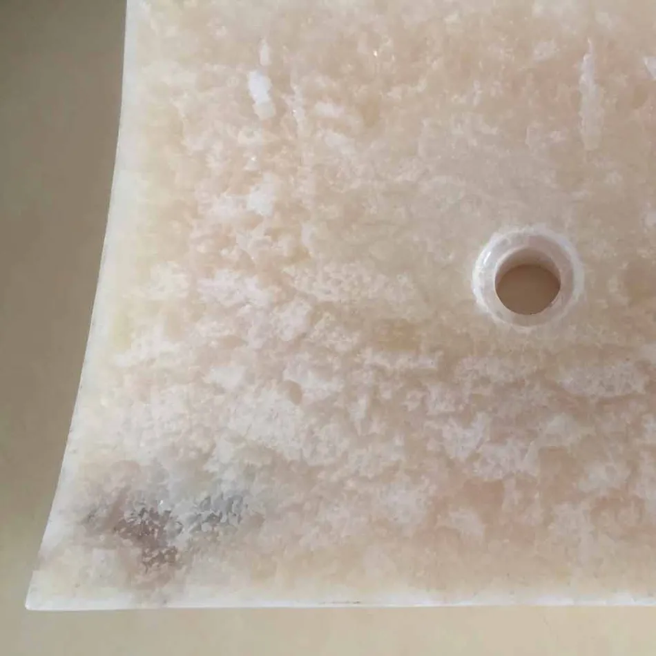 Onyx umyvadlo z přírodního kamene Láska, jedinečný kus Viadurini