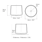 Ručně soustružené porcelánové umyvadlo na desku - Nomad Viadurini