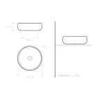 Umyvadlo na desku v provedení Raku Clay Platinum Finish Made in Italy - Ribano Viadurini