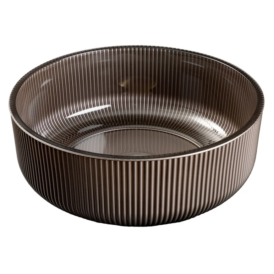 Umyvadlo na pracovní desku z benátského skla s pryskyřičným povlakem a barvou - Excelsior Viadurini