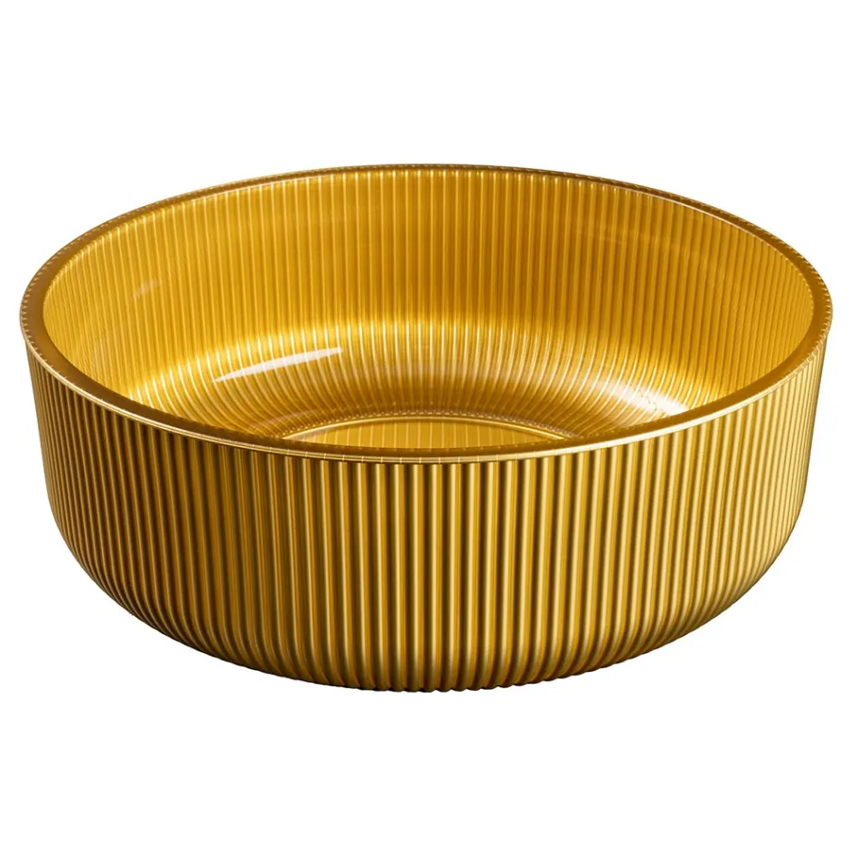 Umyvadlo na pracovní desku z benátského skla s pryskyřičným povlakem a barvou - Excelsior Viadurini