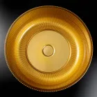 Umyvadlo na pracovní desku z benátského skla s pryskyřičným povlakem a barvou - Excelsior Viadurini