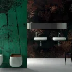 Moderní keramická umývadlo na desku L 60cm vyrobené v Itálii, Gaiola Viadurini