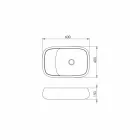 Moderní keramická umývadlo na desku L 60cm vyrobené v Itálii, Gaiola Viadurini