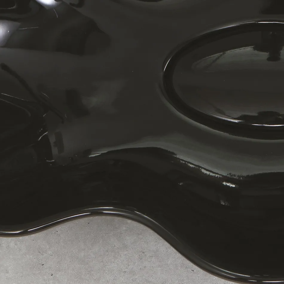 Moderní umyvadlo na desku z lesklé keramiky vyrobené v Itálii - kostka Viadurini