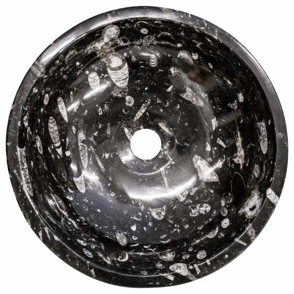 Moderní mramorové umyvadlo s fosiliemi - Mesagne Viadurini