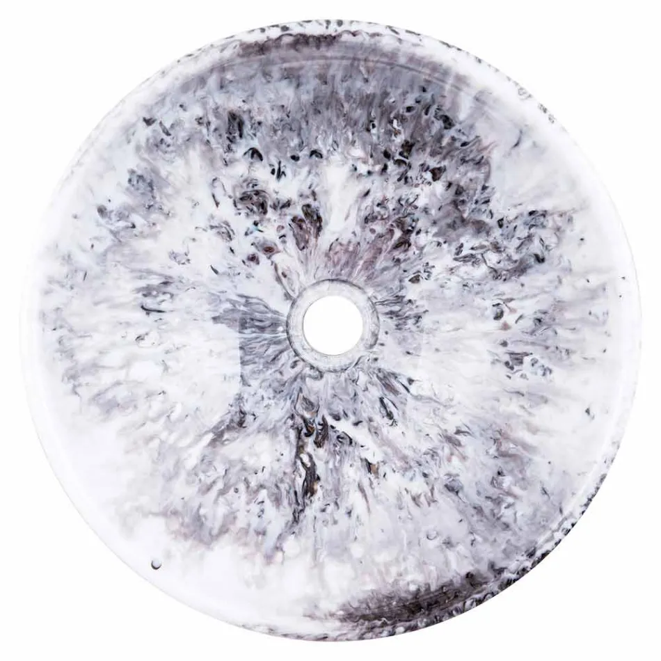 Moderní umyvadlo na desku s hnědou a černou pryskyřicí - Dogliola Viadurini