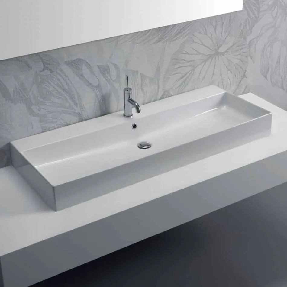 Designová deska nebo umyvadlo na zeď v barevné keramické Leivi Viadurini