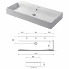 Designová deska nebo umyvadlo na zeď v barevné keramické Leivi Viadurini