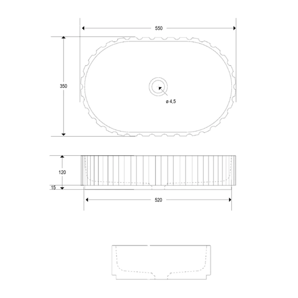 Oválné zápustné umyvadlo do koupelny z bílého mramoru - Cunzite Viadurini