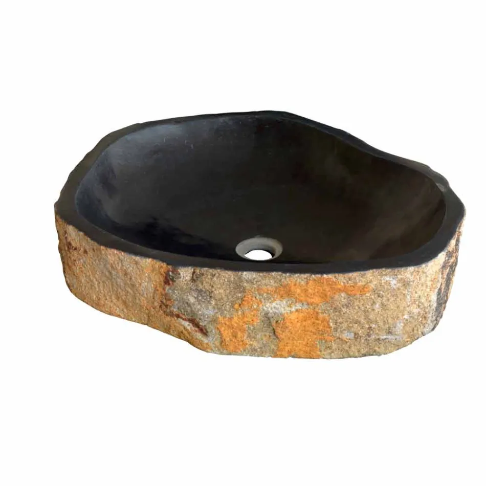 Umyvadlo Podpora Piece v čedičová Hassan Viadurini