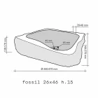 Umyvadlo Podpora Piece Dřevěná Fossil Goa Viadurini