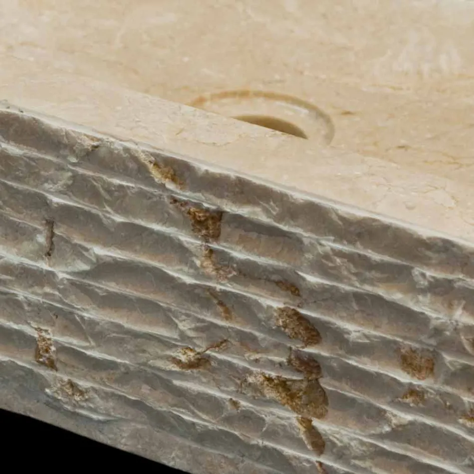 Jednoduché umývadlo v přírodním Idro bílém kameni Viadurini