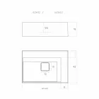 Čtvercové moderní umyvadlo na desku vyrobené v Itálii, Lavis Viadurini