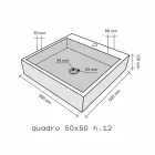 Umyvadlo Podpora náměstí v čedičová Black Ban Viadurini