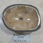 Umývadlo na pultové ruční práce v říčním kameni, Palata Viadurini