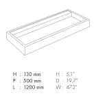 Obdélníkové umyvadlo na desku z porcelánové kameniny Made in Italy - Cervia Viadurini