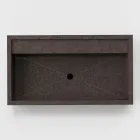 Obdélníkové umyvadlo na desku z porcelánové kameniny Made in Italy - Cervia Viadurini