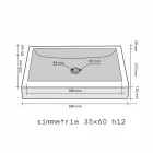 Podporující umyvadlo Obdélníkové Kamenná Natural Black Satun Viadurini