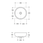 Kulaté umyvadlo na desku z barevné keramiky Made in Italy - Mísa Viadurini