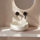 Kulaté umyvadlo na desku z barevné keramiky Made in Italy - Mísa Viadurini