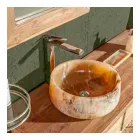 Kulaté umyvadlo na desku v jedinečném designu Pure Onyx - Ramiro Viadurini