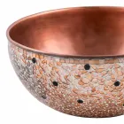 Kulatý umyvadlo vyrobené z mědi, Murello Viadurini