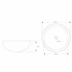 Kulaté umyvadlo na desku vyrobené ručně z bílého mramoru - len Viadurini