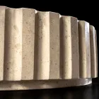 Kulaté umyvadlo na desku z travertinového mramoru - Cattleya Viadurini