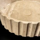 Kulaté umyvadlo na desku z travertinového mramoru - Cattleya Viadurini