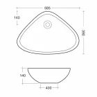 Tvarované umyvadlo v bílé keramice vyrobené v Itálii - Hamburku Viadurini