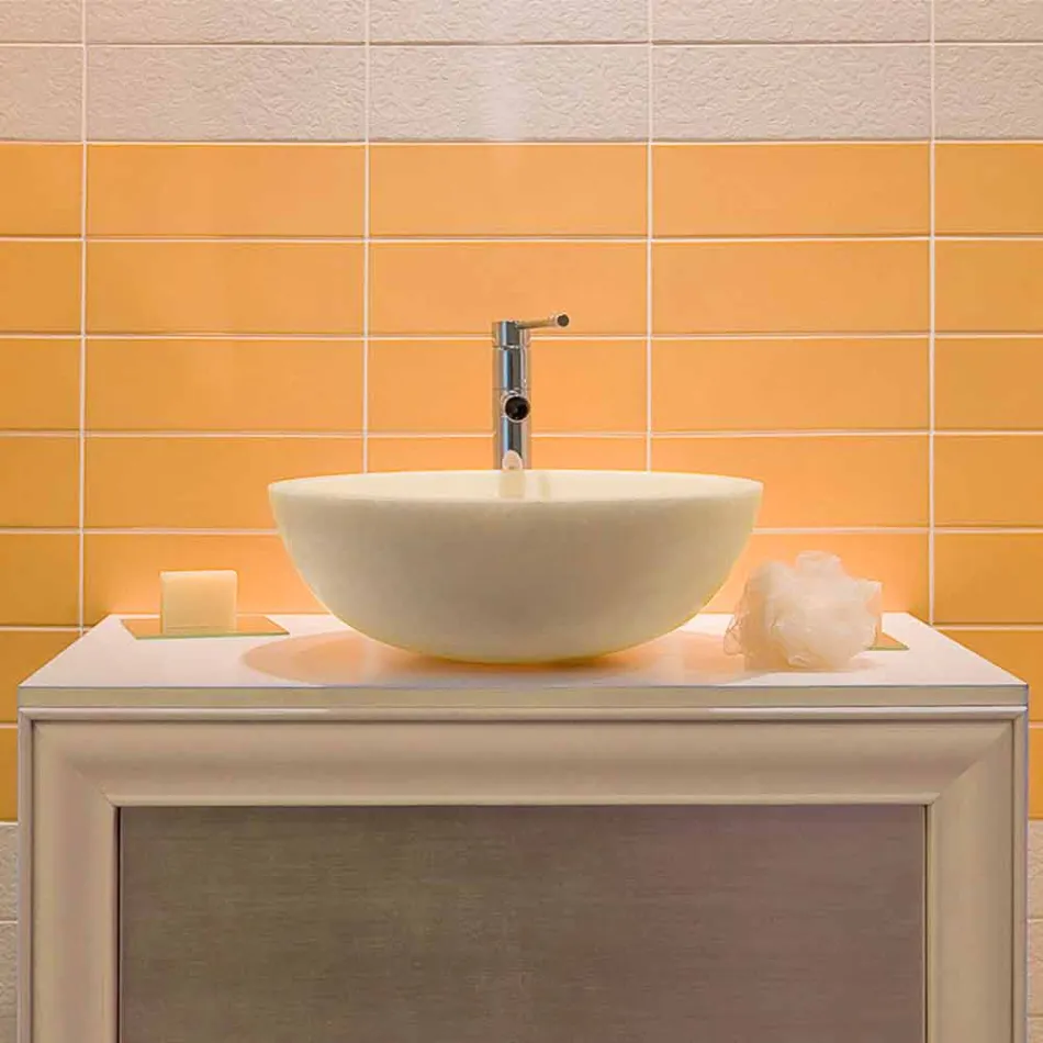 Umyvadlo Support Round Beige Mimo Smooth Nusa Viadurini